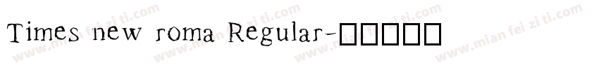 Times new roma Regular字体转换